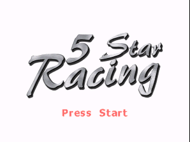5 Star Racing title screen for Playstation